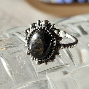 Natural Hypersthene Ring